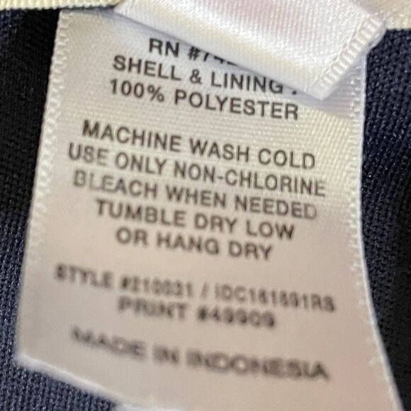 Sweet Storm Printed Halter Maxi Dress Navy White Yellow Peach Pink Medium - Picture 14 of 14